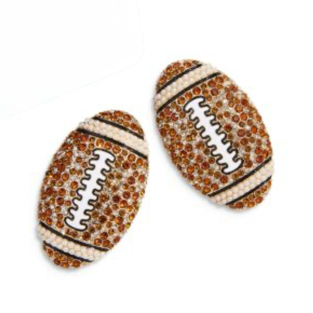 Baublebar Game Day Glam Ready To Throw Down Football Shaped Sparkle Stud Earring